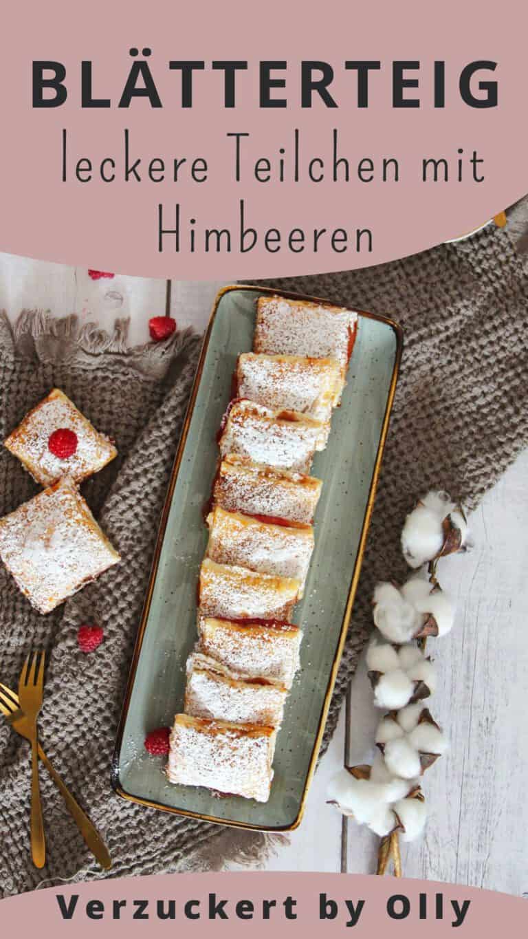 Blätterteig Teilchen mit frischen Himbeeren und Marmelade - Rezept für ...