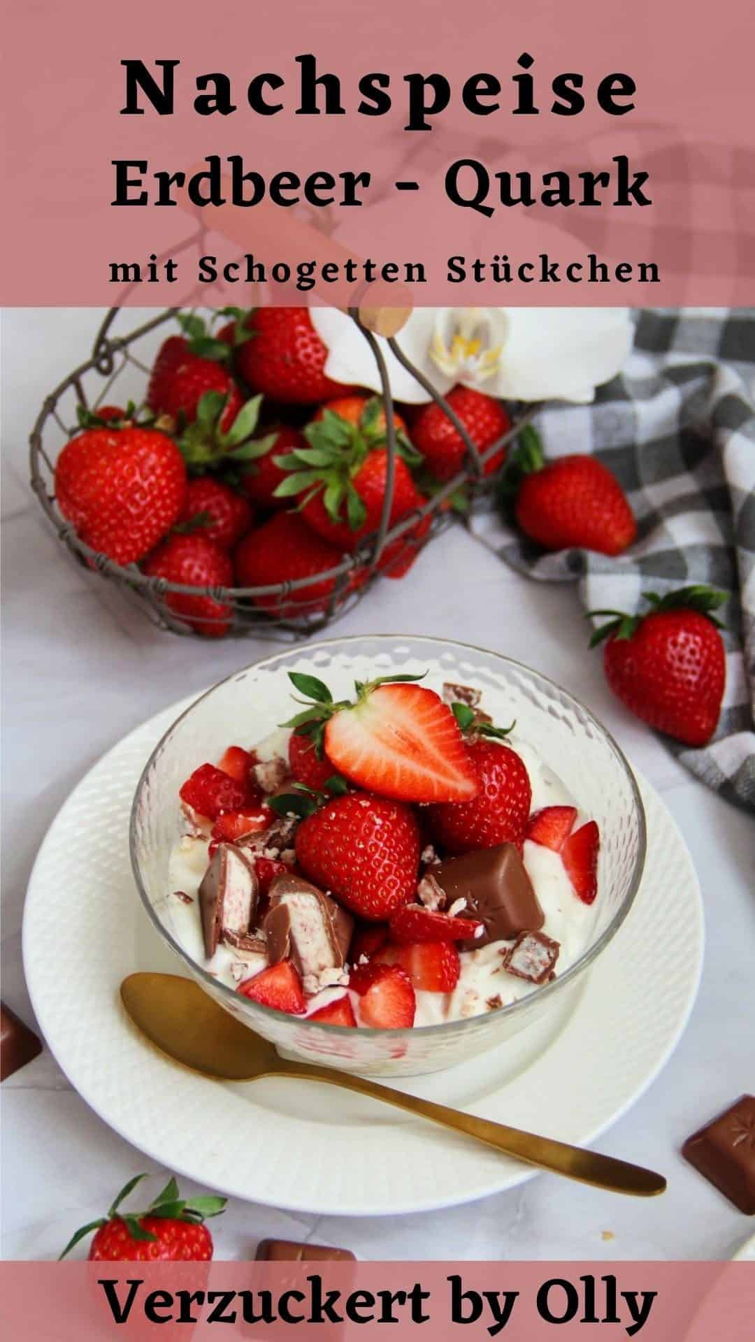 Pin zu Pinterest: Erdbeer-Quark Nachspeise