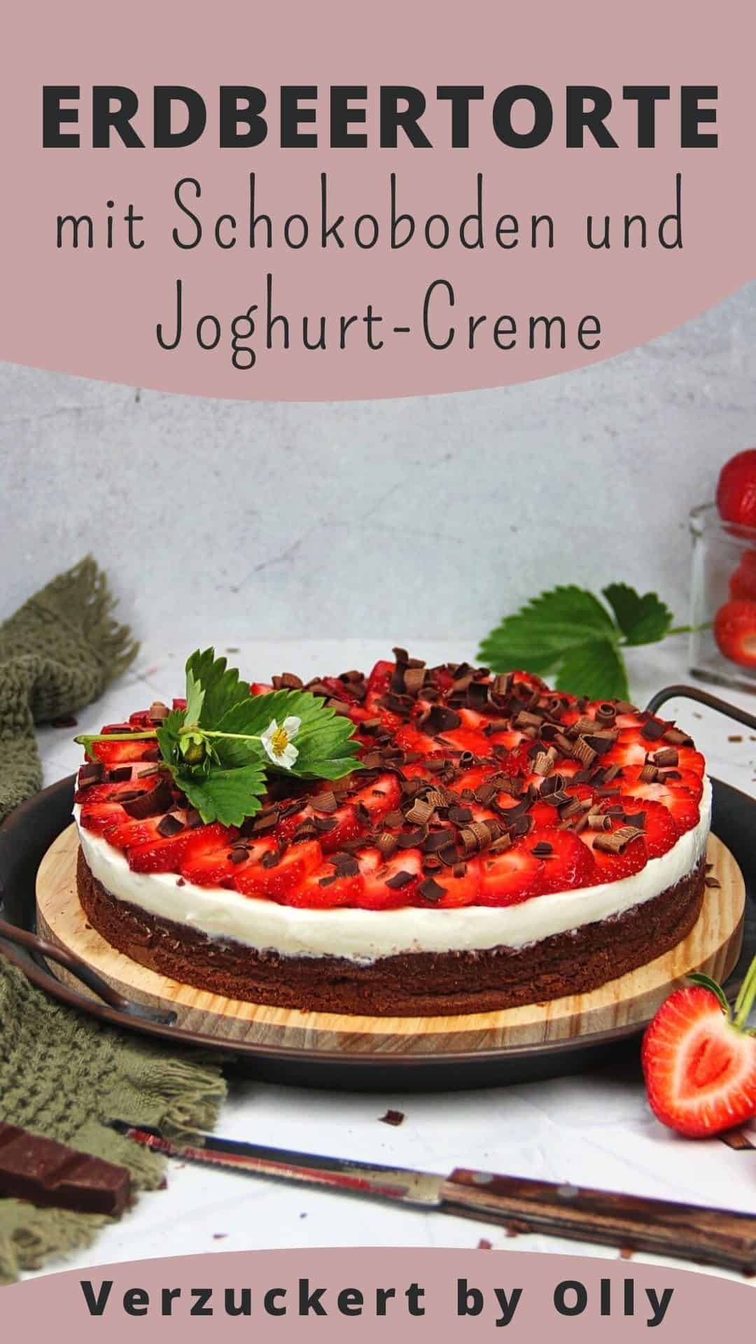 Pin zu Pinterest: Erdbeer-Schoko-Torte