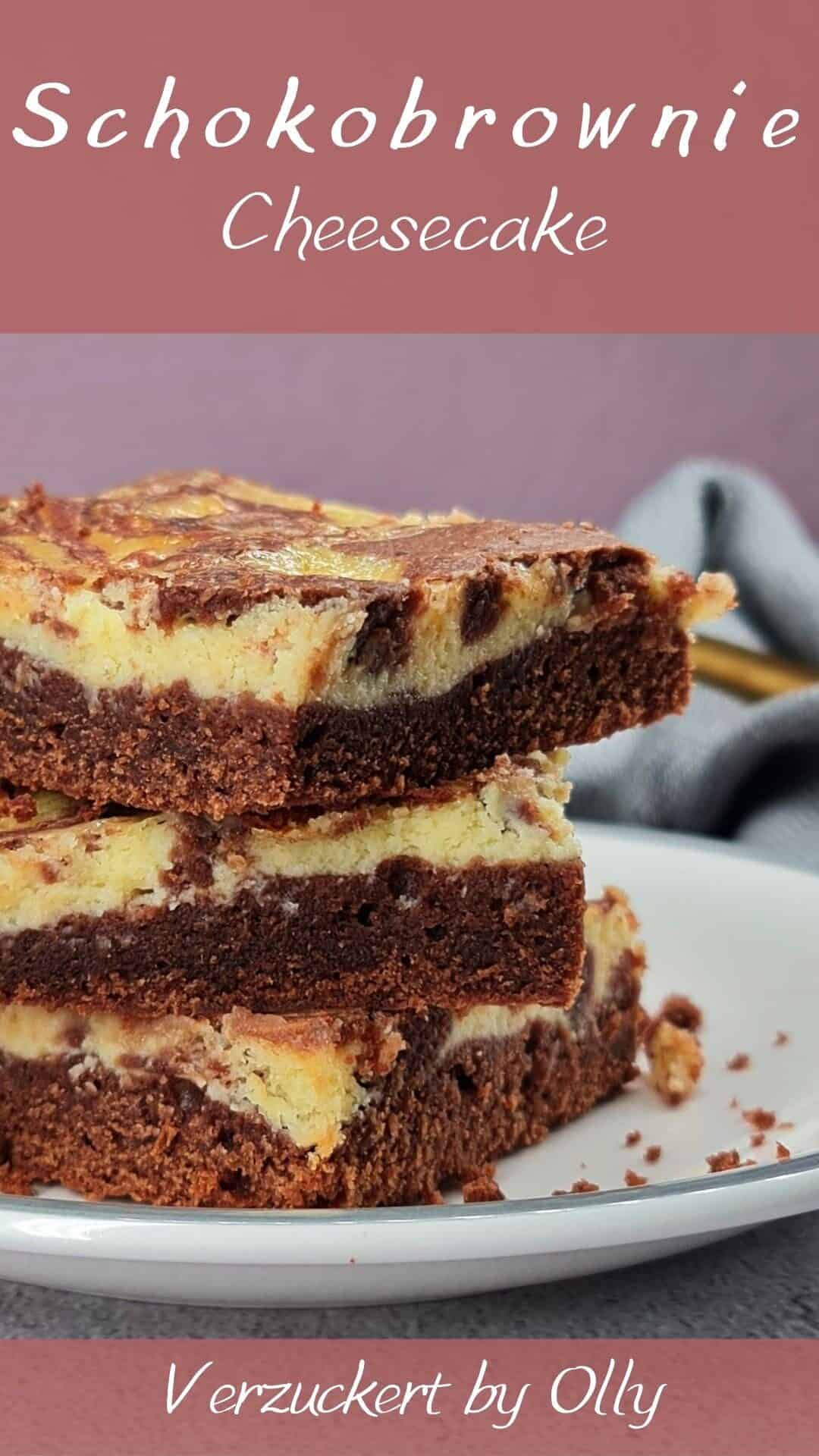 Pin zu Pinterest: Brownie-Cheesecake