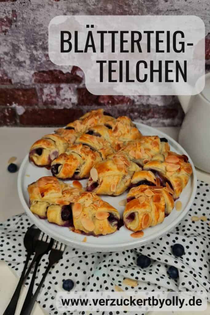 Leckerer Blätterteig mit Heidelbeeren und Pudding (ohne kochen) - ein ...