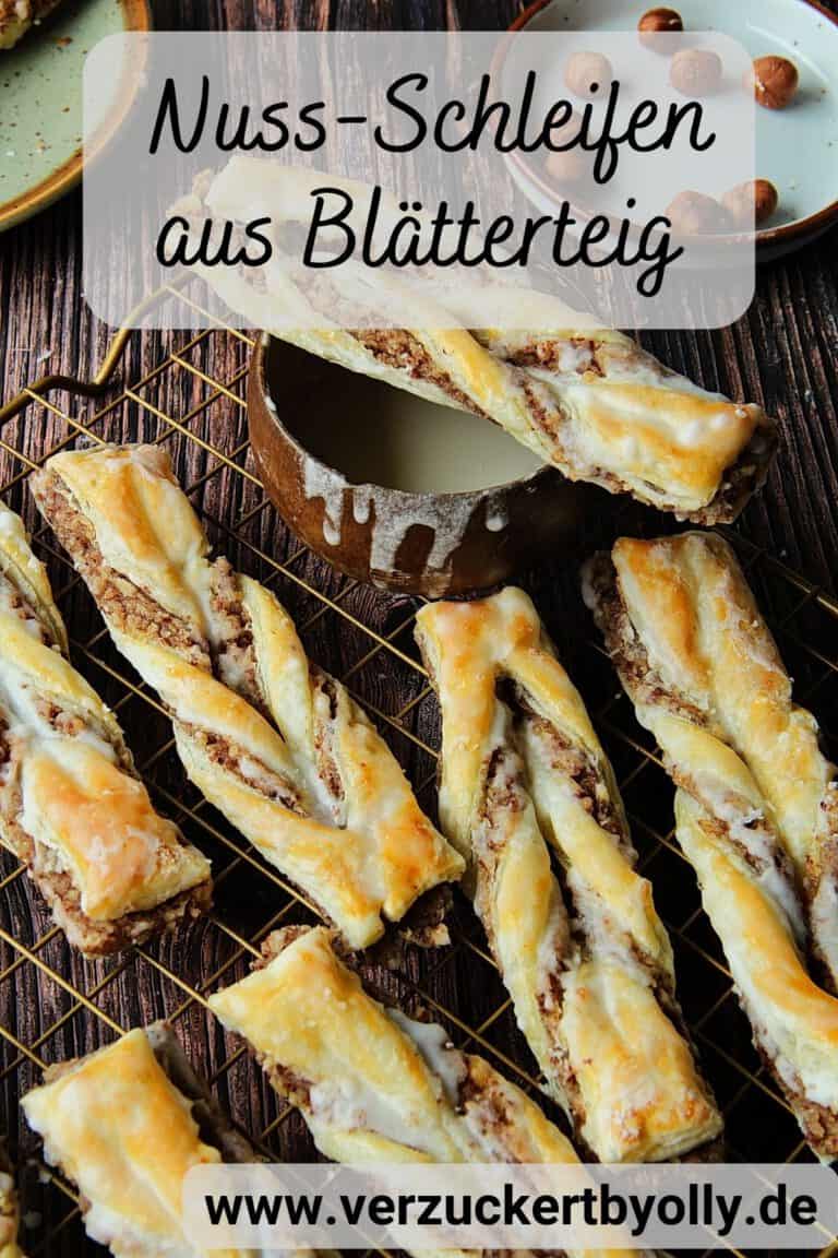 Einfache Rezeptidee: Knusprige Nuss-Schleifen aus Blätterteig selber ...