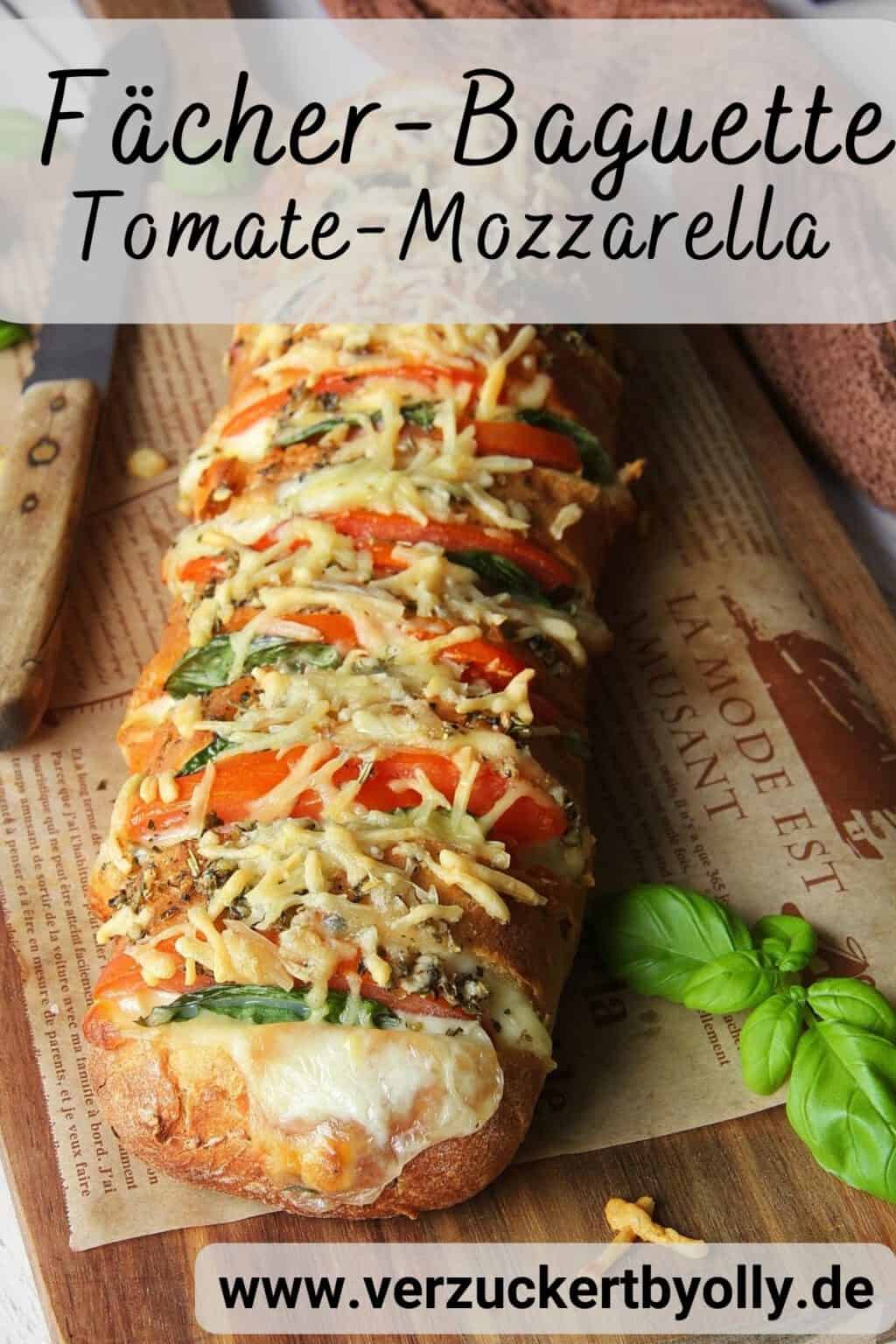 Fächer-Baguette mit Tomate-Mozzarella-Füllung: Eine einfache und ...