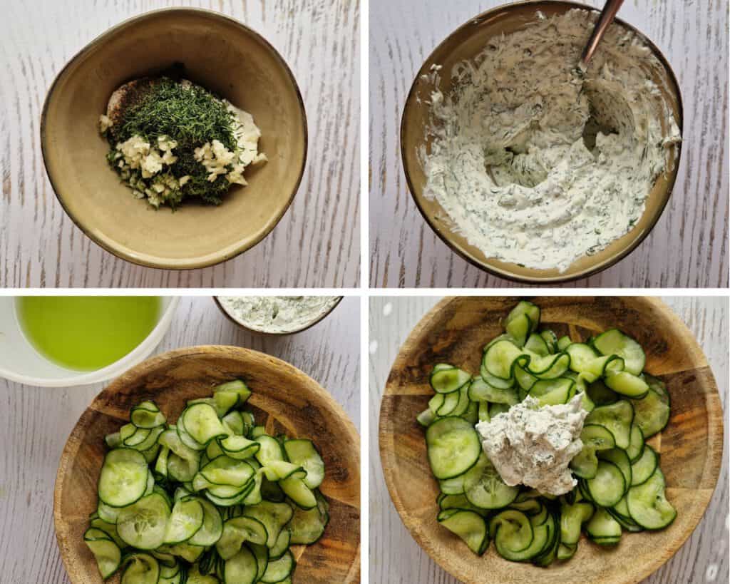 einfacher gurkensalat mit schmand und dill ein schnelles rezept für