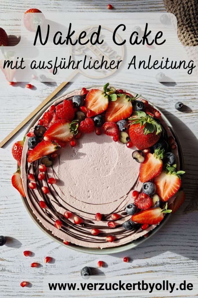 Naked Cake Mit Frischen Beeren Und Biskuitb Den Rezept Mit Schritt F R Schritt Anleitung