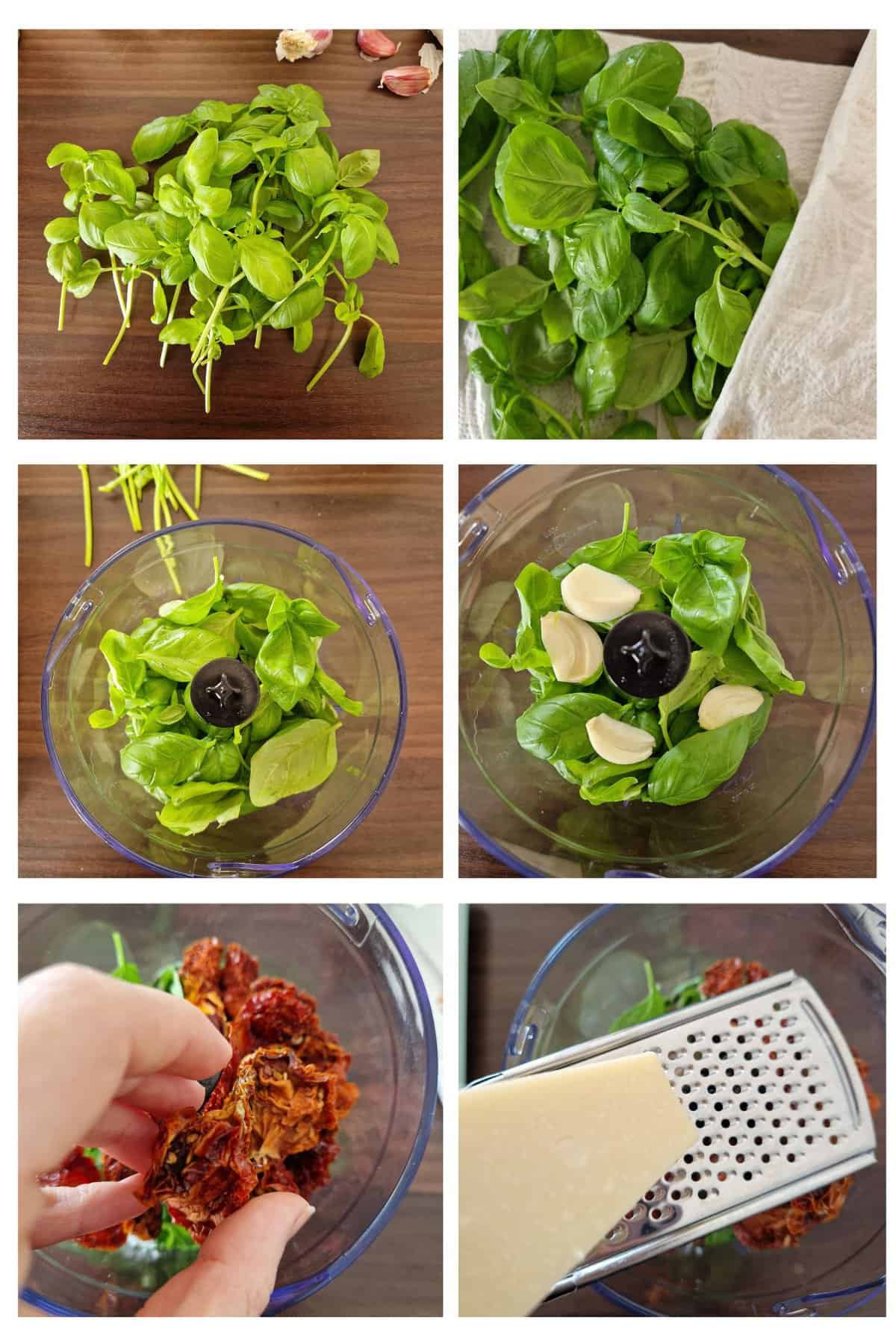 Zubereitungsschritte: Nudelsalat mit Tomaten-Basilikum-Pesto 1/2