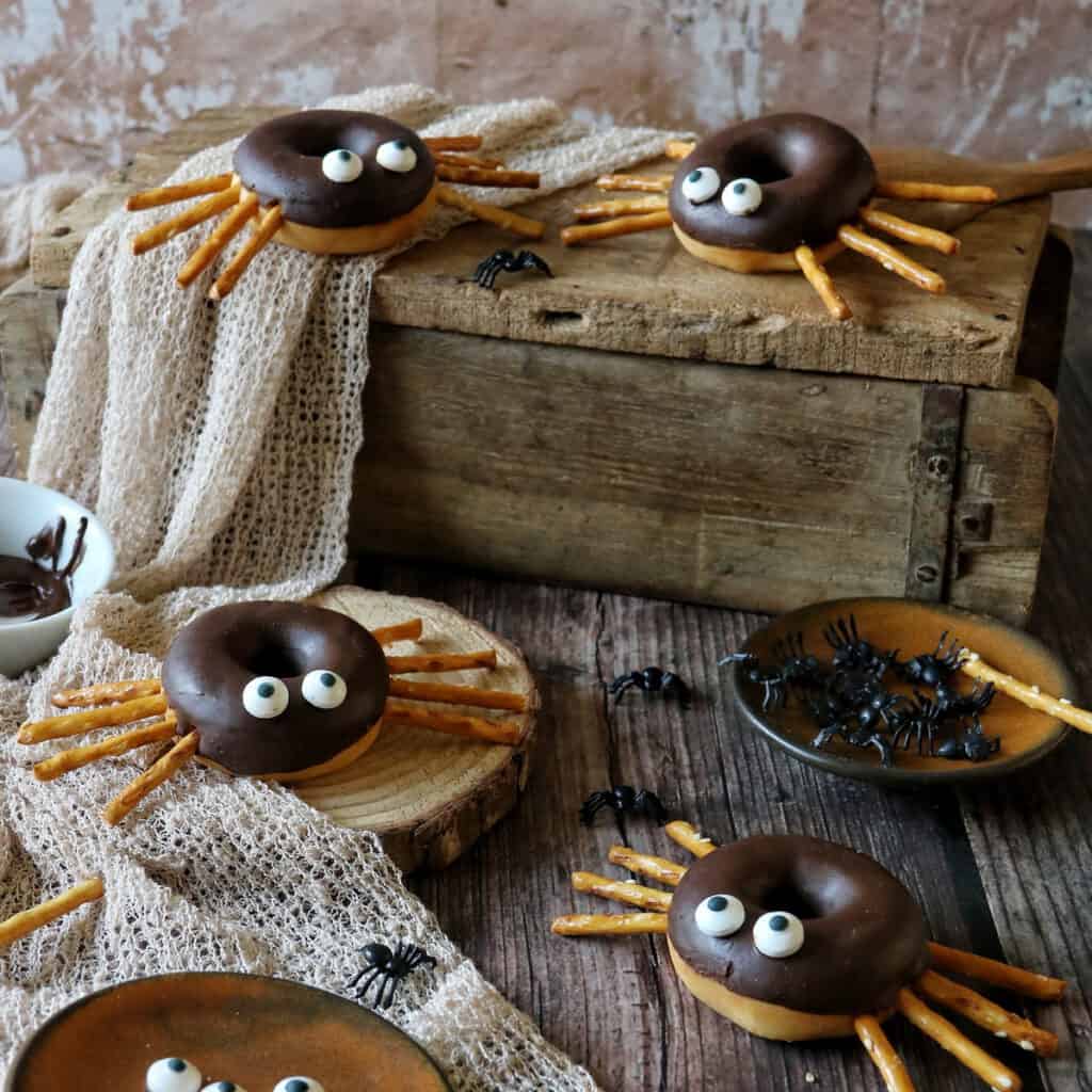 Spinnen-Donuts Halloween