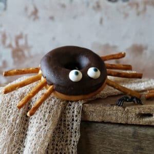 Spinnen-Donuts für Halloween