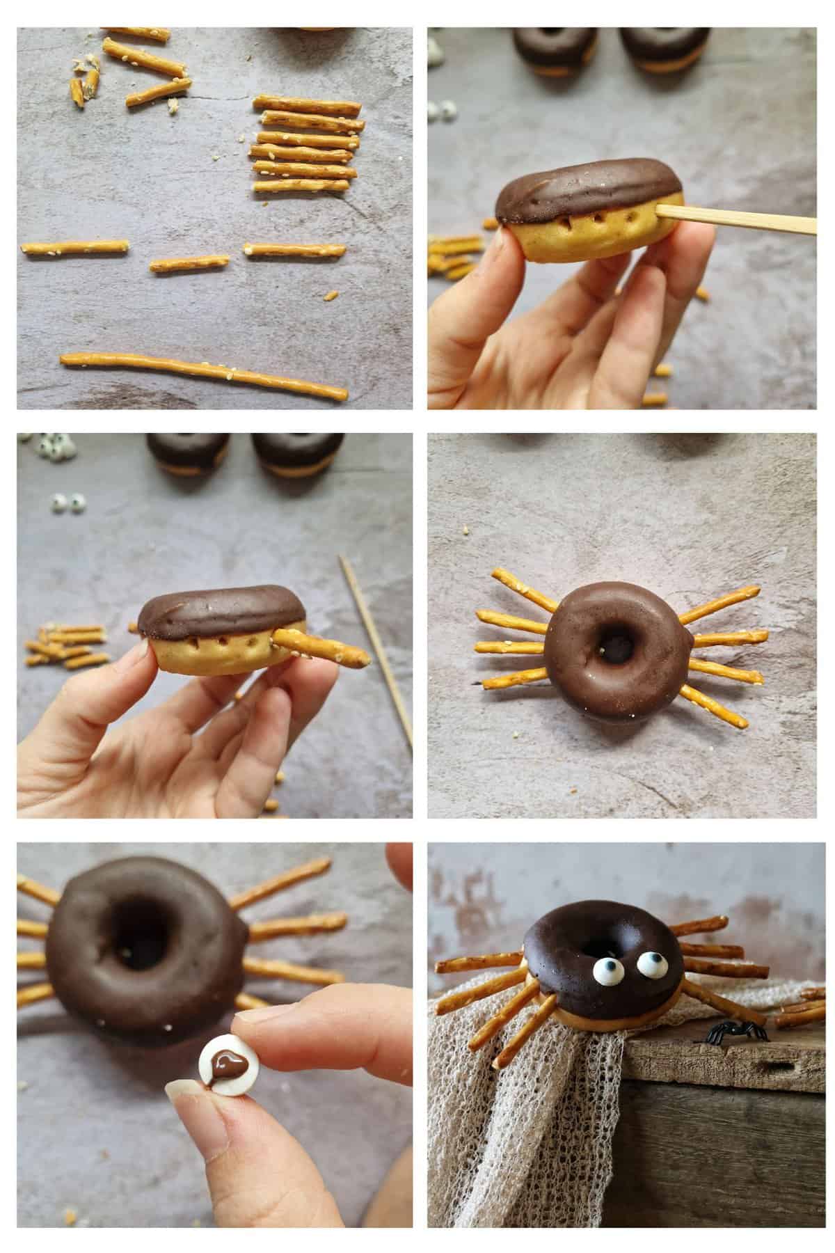Zubereitungsschritte: Spinnen-Donuts
