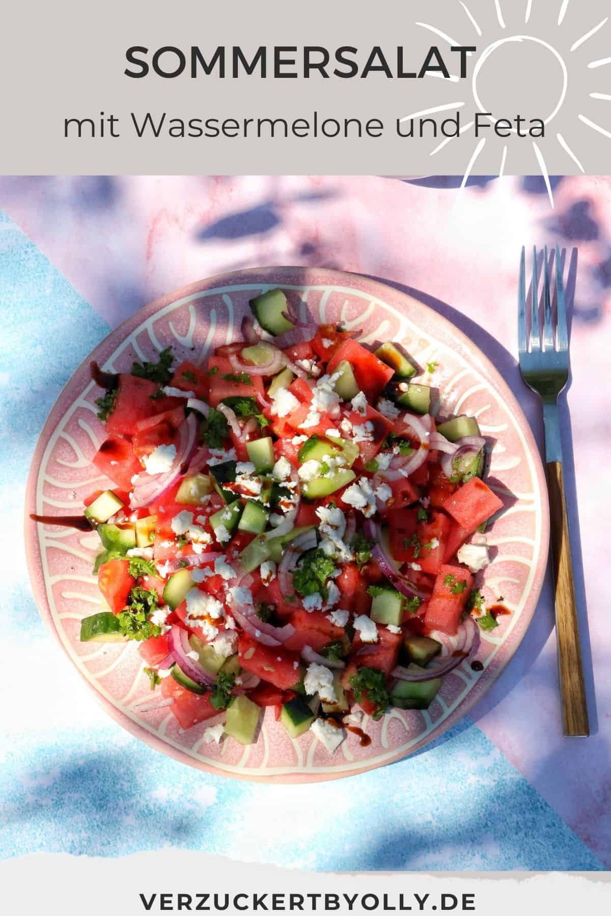 Pin zu Pinterest: Wassermelonensalat mit Feta