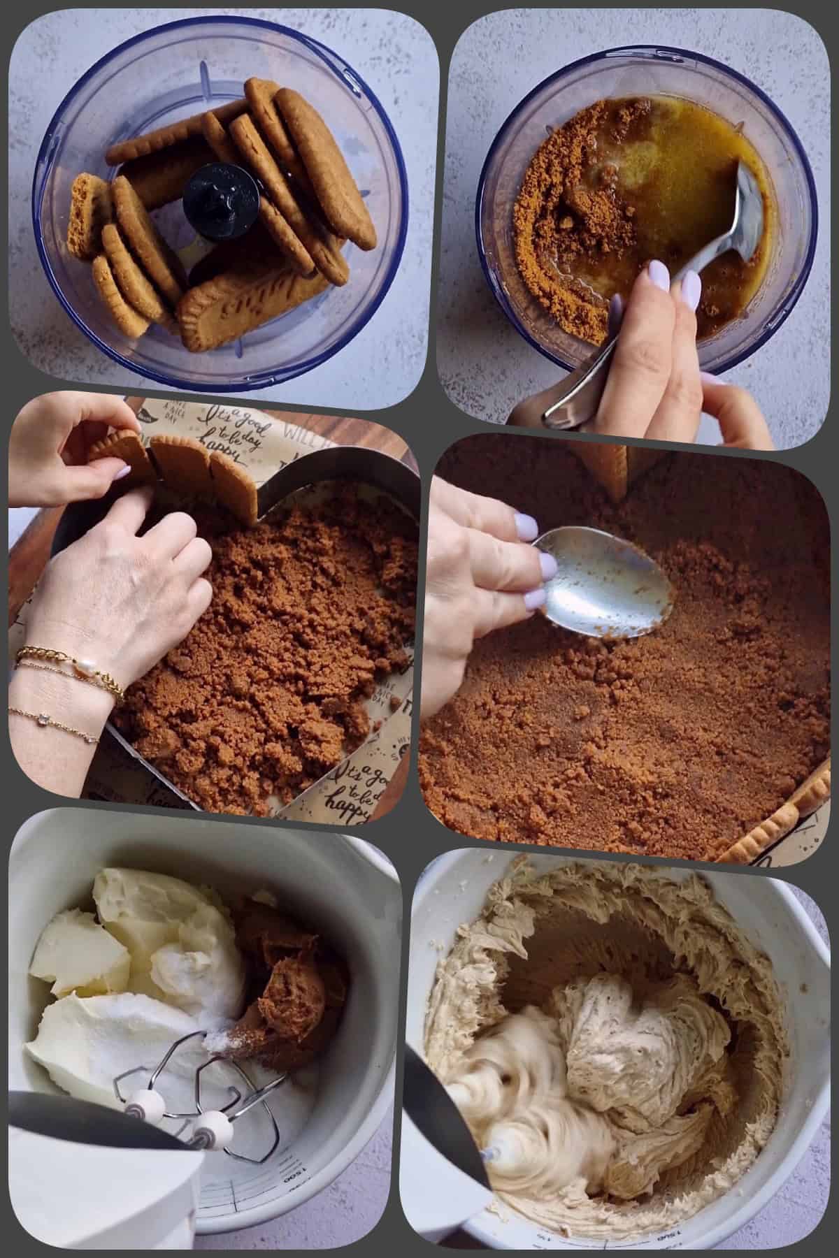Zubereitungsschritte: Lotus No Bake Cheesecake 1/2