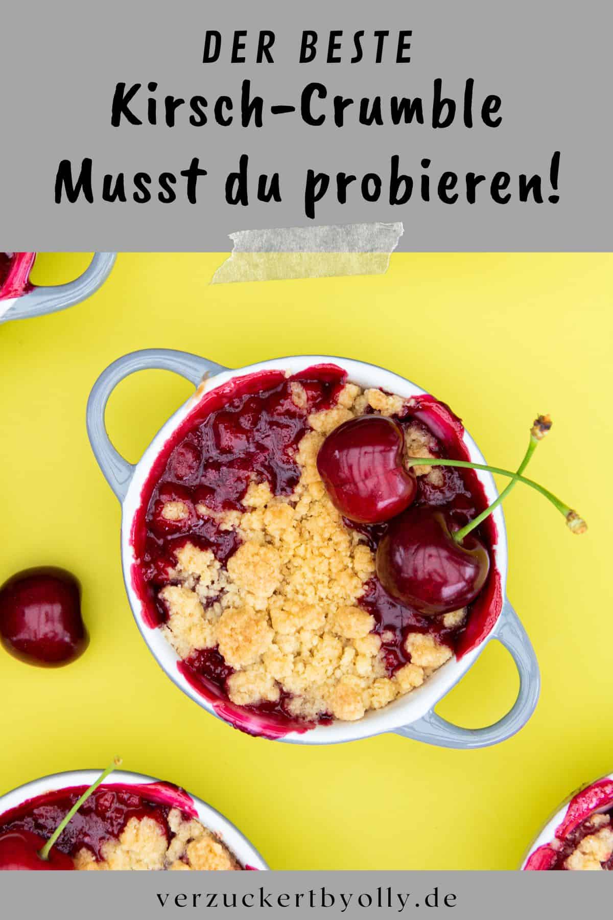 Pin zu Pinterest: Kirsch-Crumble