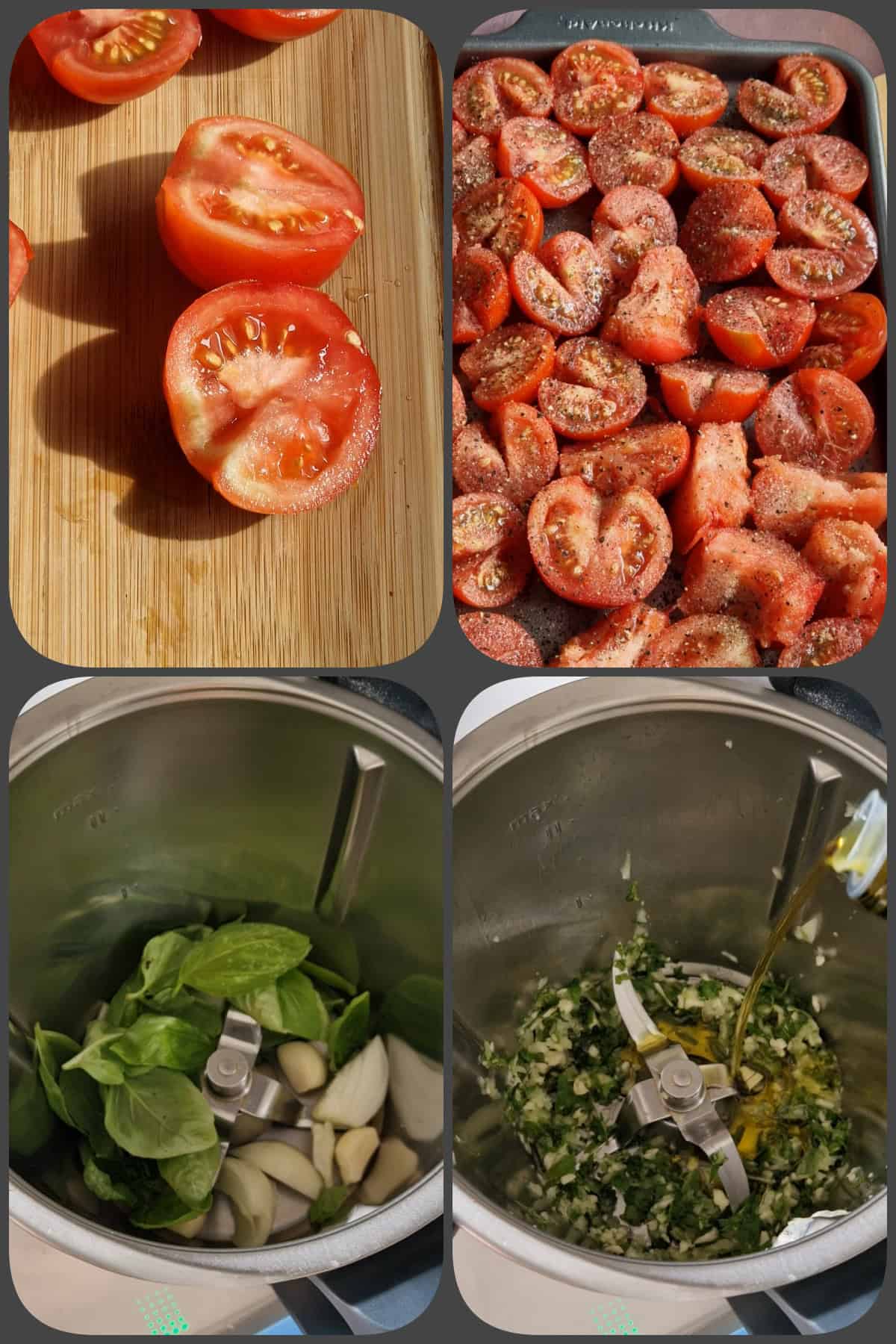 Zubereitungsschritte: Tomatensoße aus ofengerösteten Tomaten 1/2