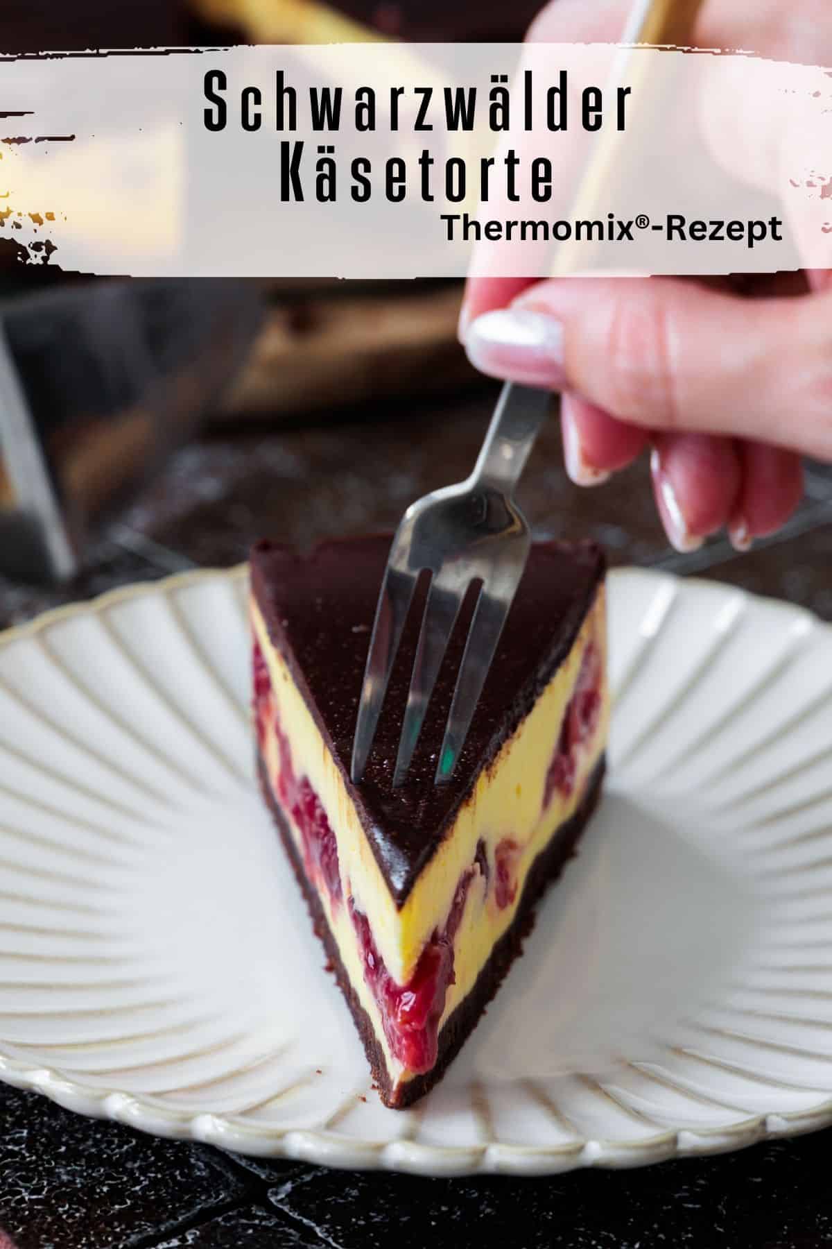 Pin zu Pinterest: Schwarzwälder Käsetorte mit Kirschen und Schoko-Ganache