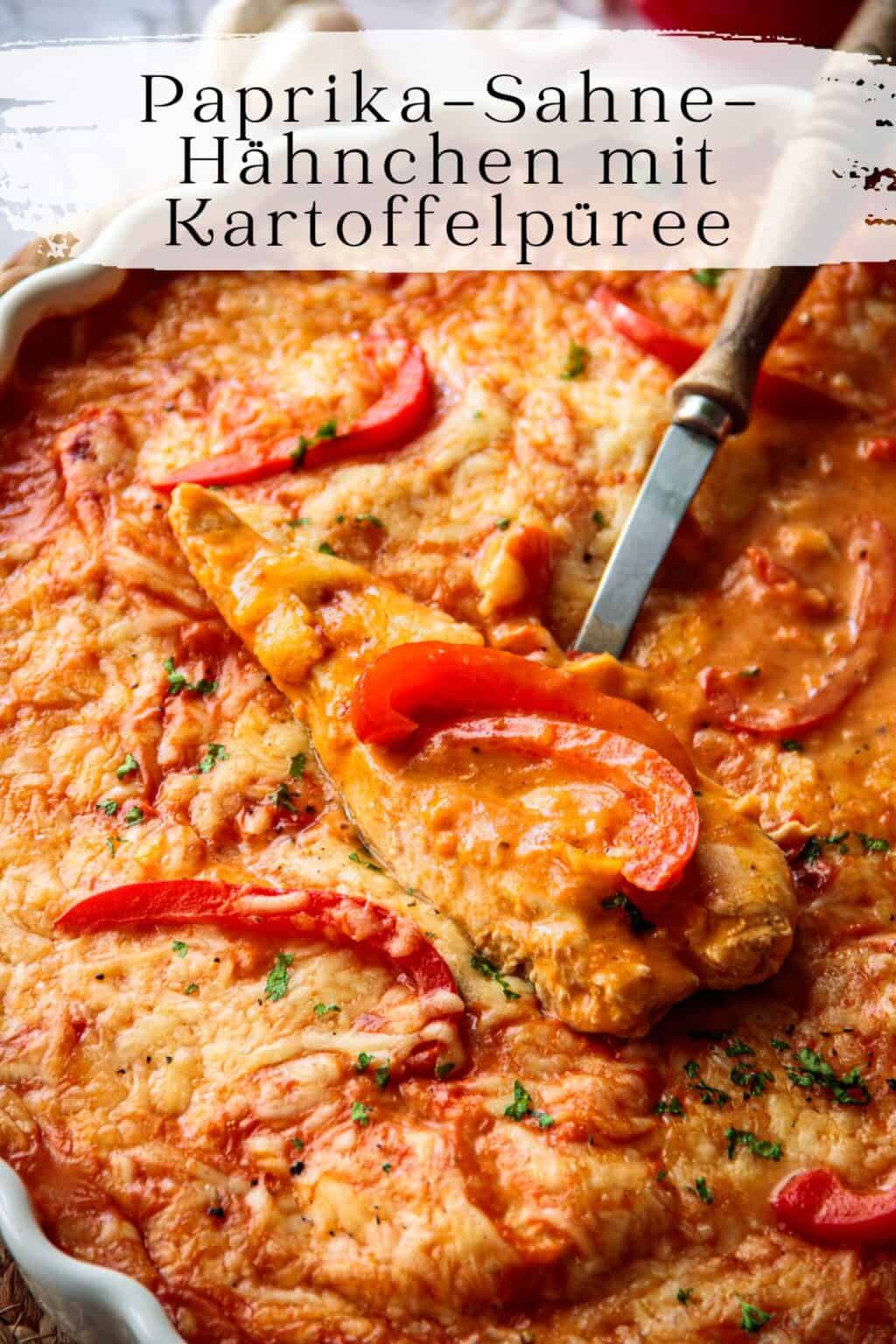 Paprika-Sahne-Hähnchen mit Kartoffelpüree – Einfaches Rezept im ...