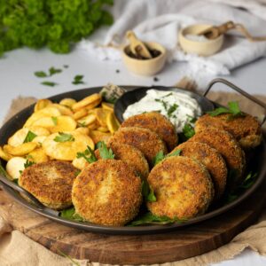 Vegetarische Frikadellen mit Reis und Quark aus dem TM