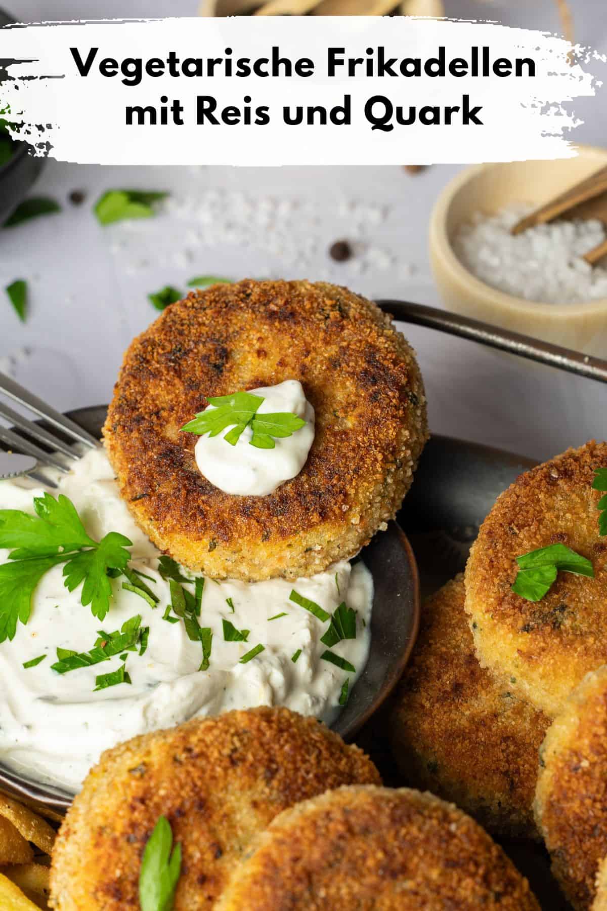 Pin zu Pinterest: Vegetarische Frikadellen mit Reis und Quark (Gemüsefrikadellen) mit oder ohne Thermomix® zubereiten