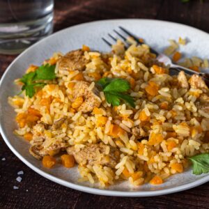 Schnelle Plov-Variante mit Hähnchen: Thermomix®-Rezept