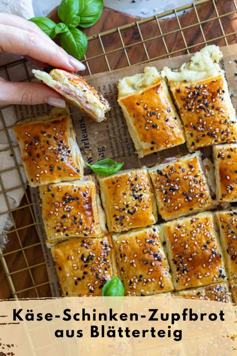 Käse-Schinken-Zupfbrot aus Blätterteig: Schneller Party-Snack Käse-Schinken-Zupfbrot aus Blätterteig: Schneller Party-Snack