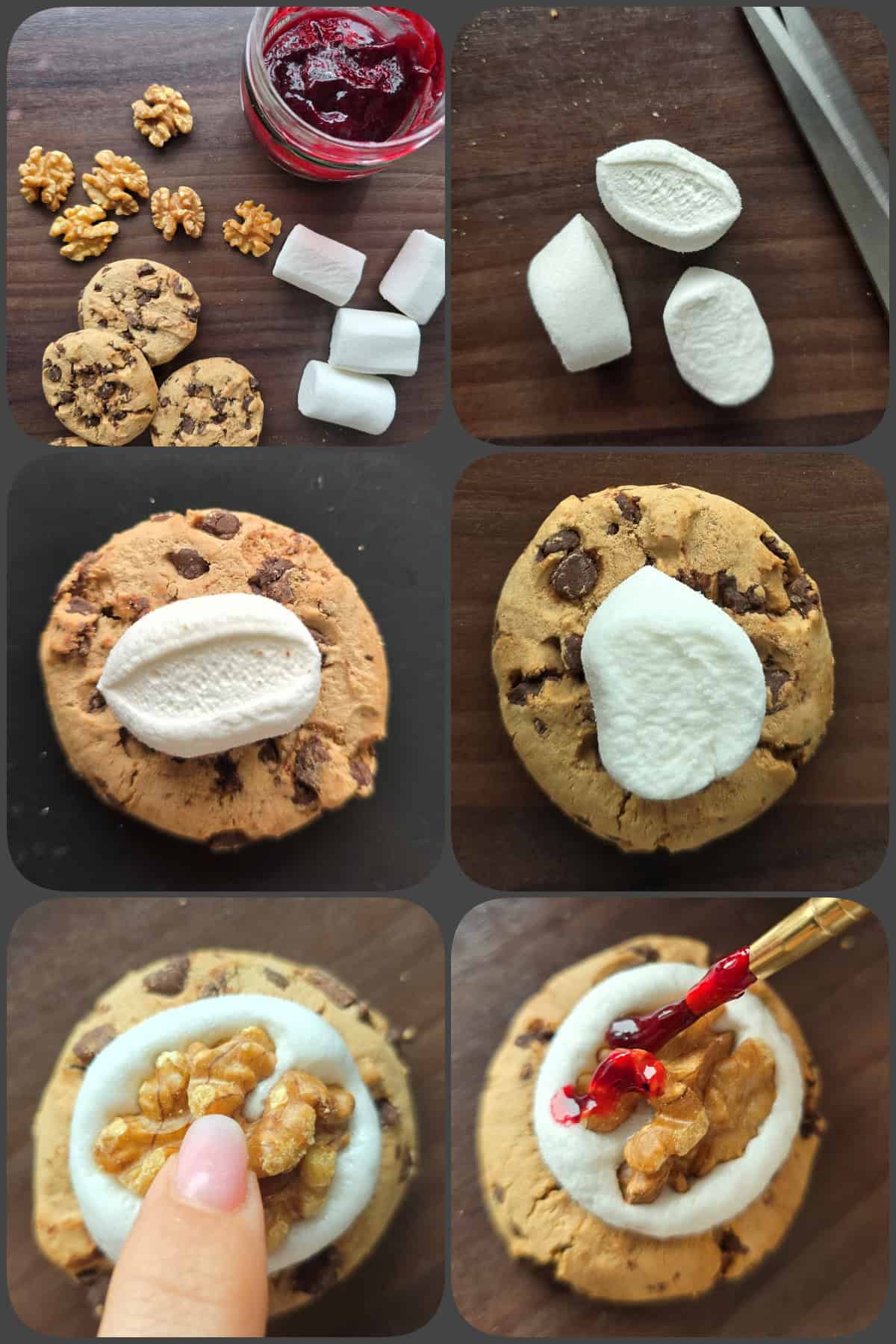 Zubereitungsschritte: Blutige Gehirnkekse (Halloween Fingerfood-Ideen)