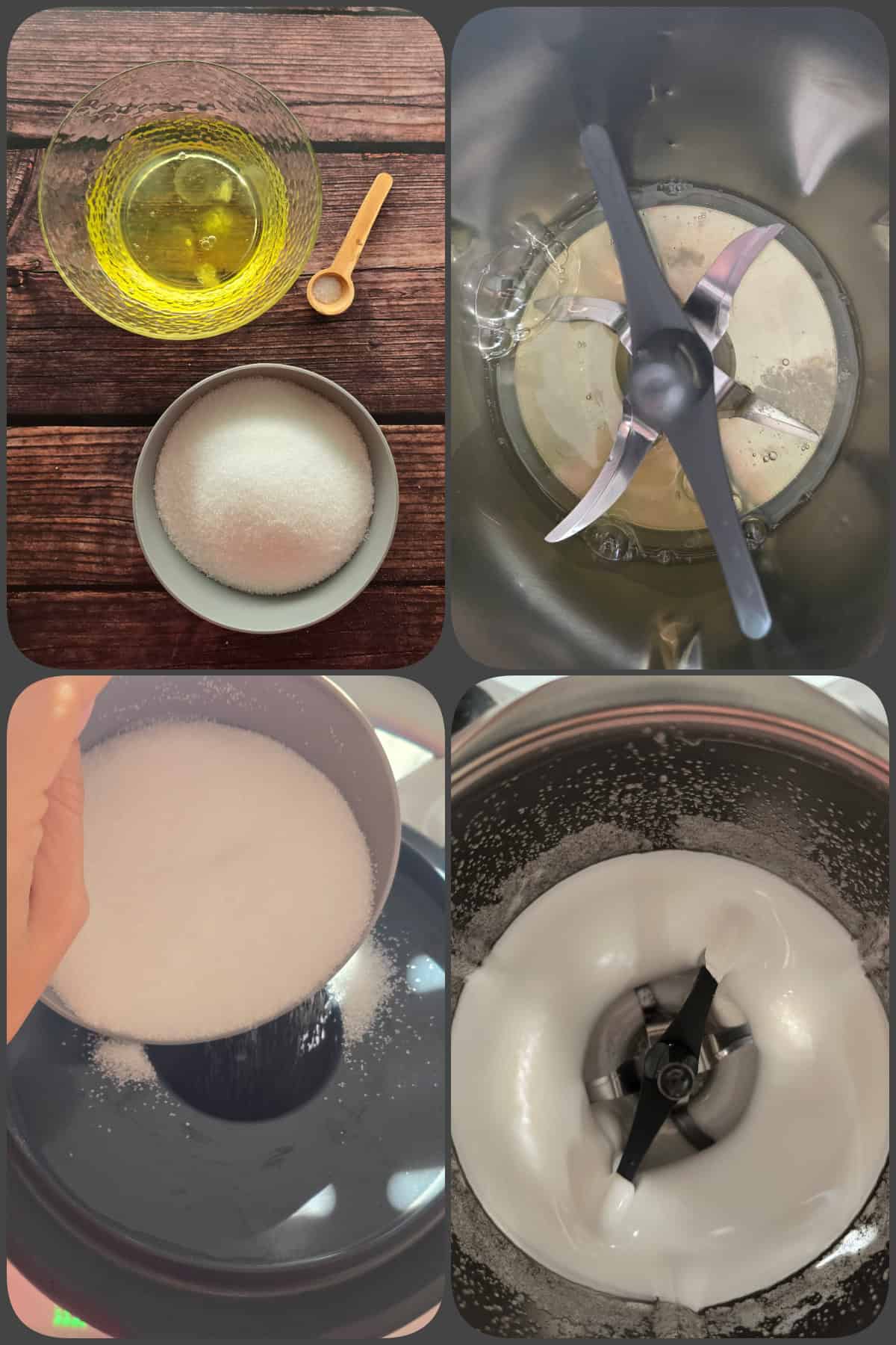 Zubereitungsschritte 1/5 für die Bratapfel-Torte mit Baiser (Himmelstorte).
Hier: Eiweiß zu Eischnee schlagen mit dem Thermomix® 