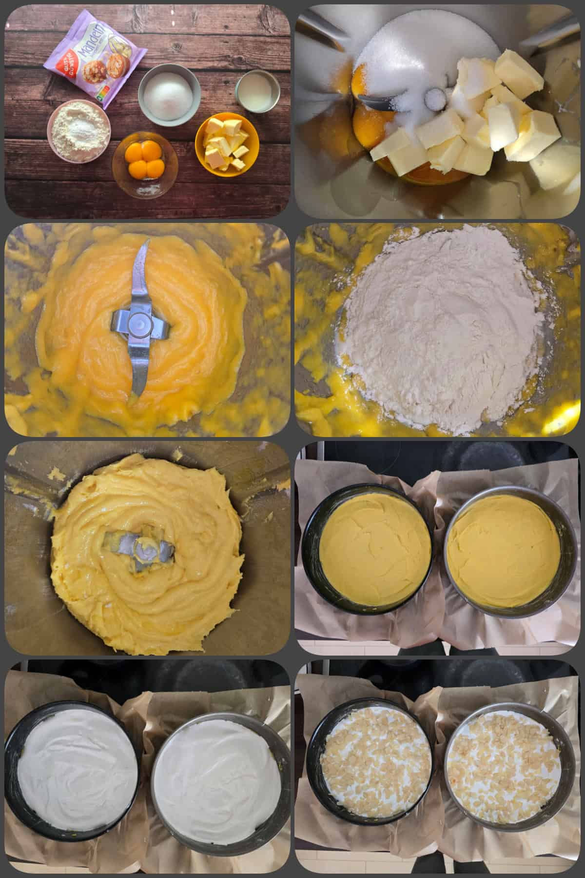 Zubereitungsschritte 2/5 für die Bratapfel-Torte mit Baiser (Himmelstorte).
Hier: Rührteig zubereiten mit dem Thermomix® 