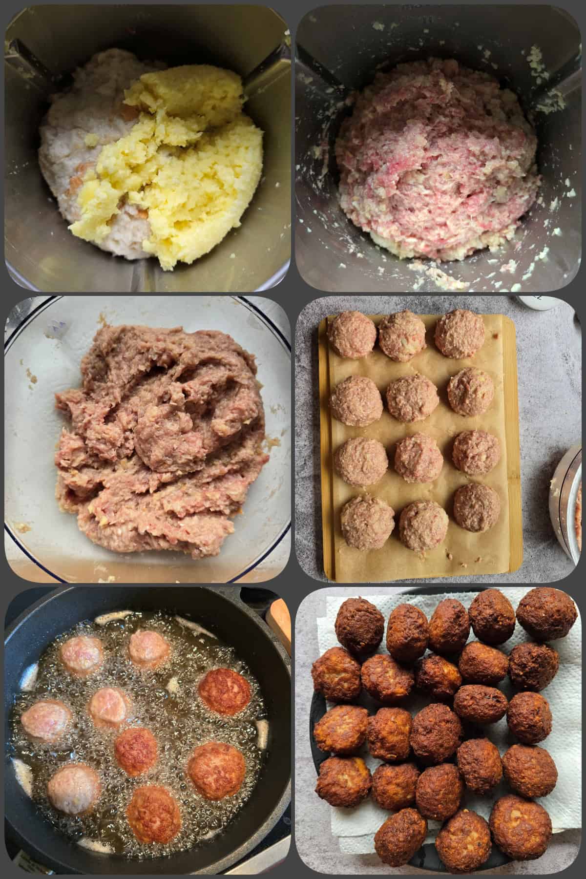 Zubereitungsschritte Frikadellen aus dem Thermomix® mit Weißbrot und Kartoffeln nach Omas Rezept 2/2