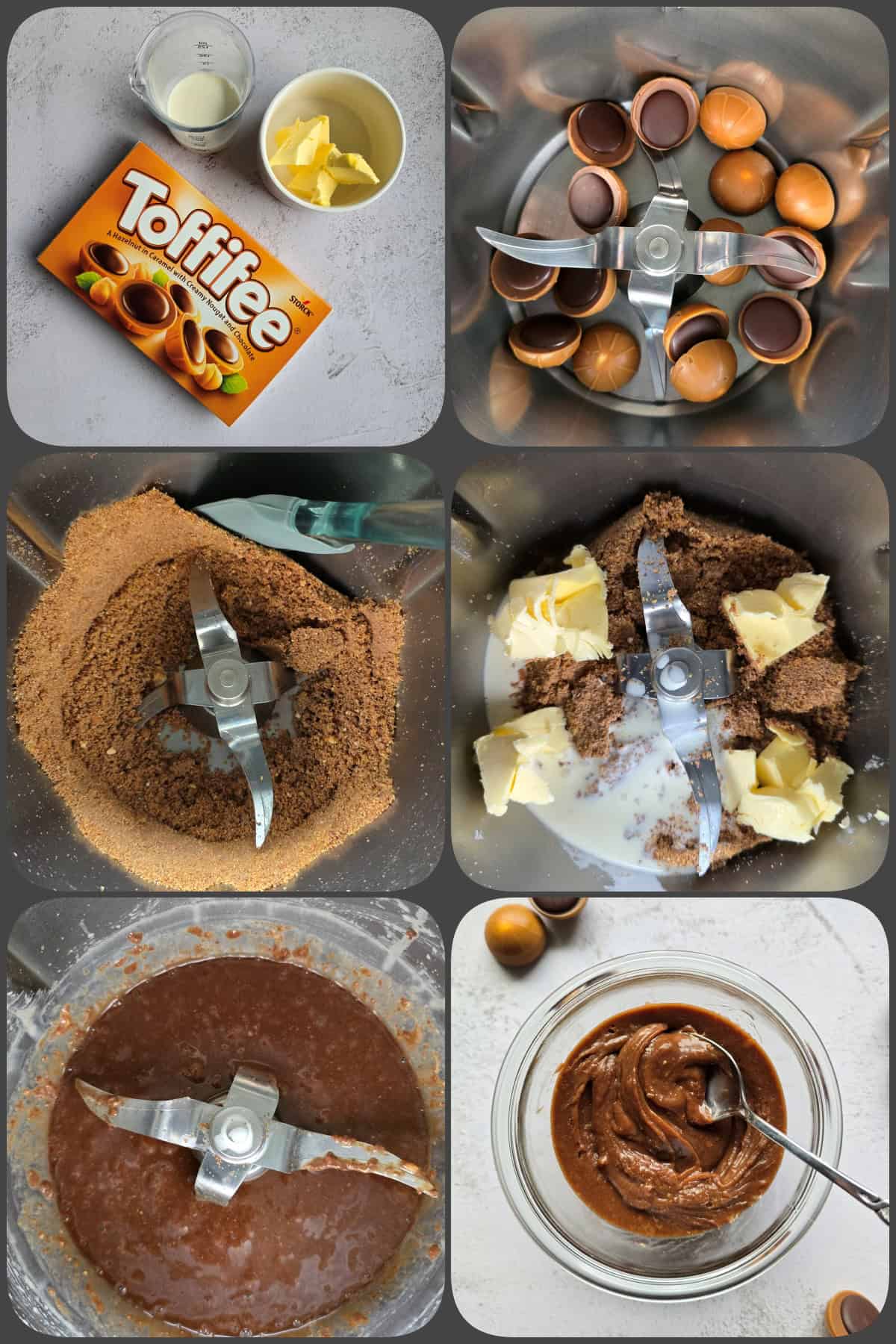 Zubereitungsschritte Toffifee-Dessert im Glas - (Thermomix®-Rezept) 1/4
Hier: Toffitella wird hergestellt
