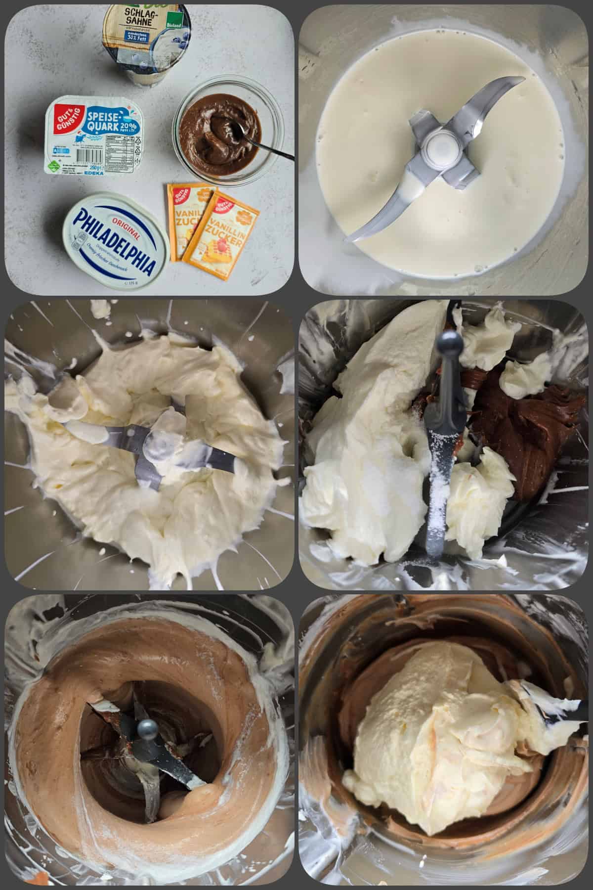 Zubereitungsschritte Toffifee-Dessert im Glas - (Thermomix®-Rezept) 3/4
Hier: Toffifee-Frischkäse-Quark-Creme wird hergestellt
