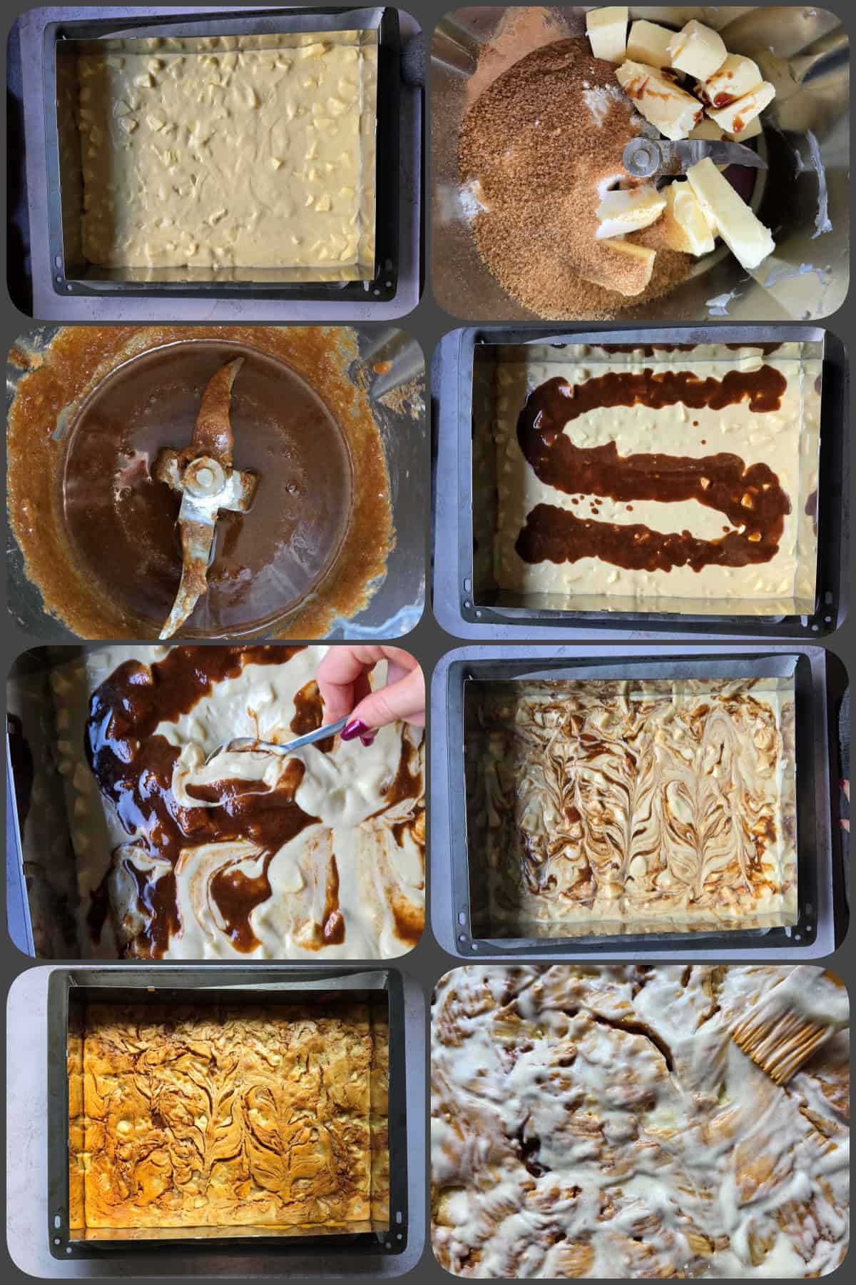 Zubereitungsschritte Apfel-Zimtschneckenkuchen vom Blech (Thermomix®-Rezept) 2/2