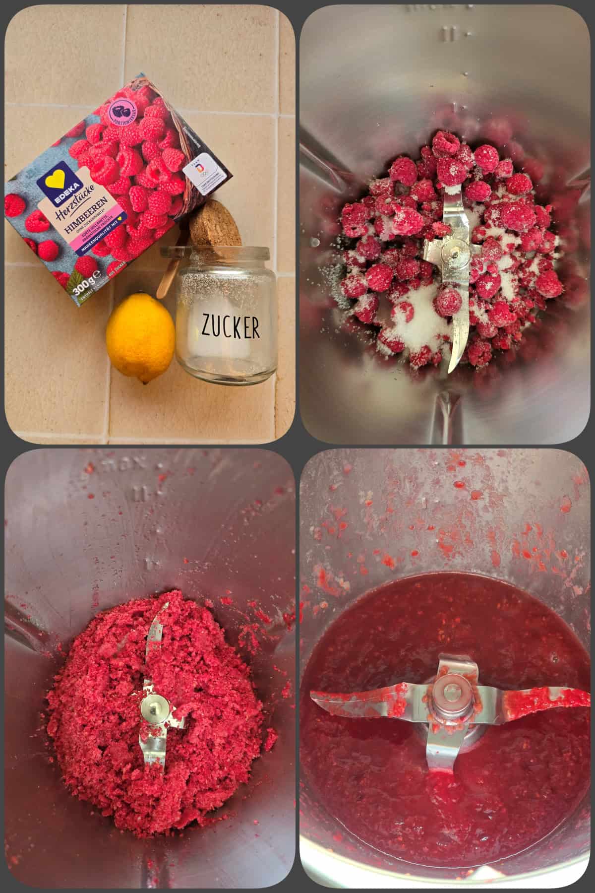 Zubereitungsschritte Lotus Dessert im Glas mit Himbeeren: Schnelles Feiertags-Rezept (Thermomix®) 1/4
Hier: Himbeerschicht im Thermomix® aufkochen.