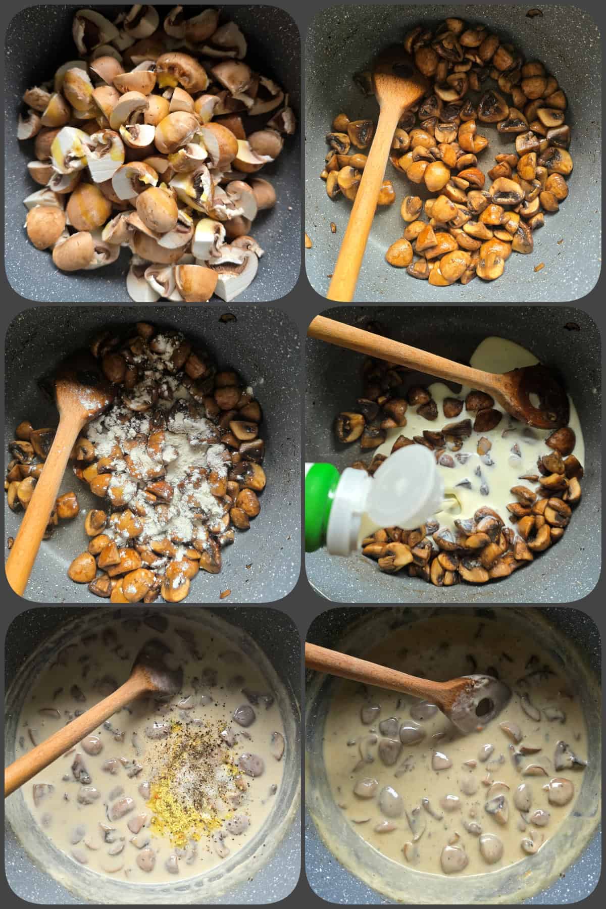 Zubereitungsschritte Champignon-Kartoffel Bowl 2/2