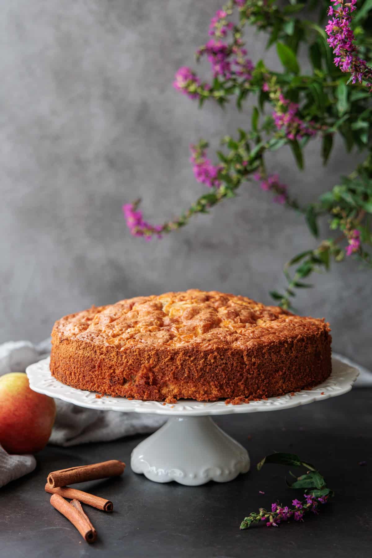 Apfel-Walnusskuchen aus dem Thermomix®. Herrlich fluffig und perfekt aufgegangen. Mit meiner Thermomix® Rührteig-Formel kannst du fast jedes klassische Rührkuchen-Rezept aus deinem Backbuch oder deiner alten Rezeptsammlung für den Thermomix® umwandeln. 